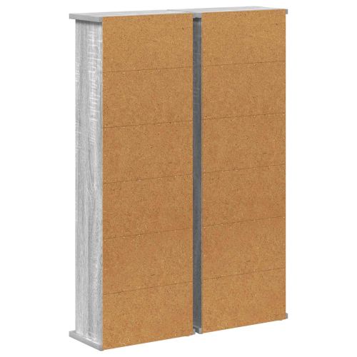 Кабинет за CD 2 бр. Сив Сонома 60 x 17 x 92 см