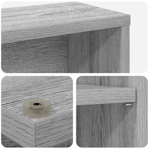 Кабинет за CD 2 бр. Сив Сонома 60 x 17 x 92 см