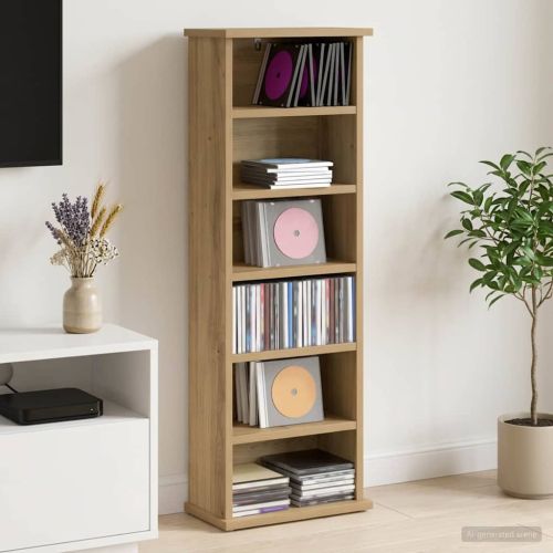 Кабинет за CD Дъб артизан 60 x 17 x 92 см Инженерна дървесина