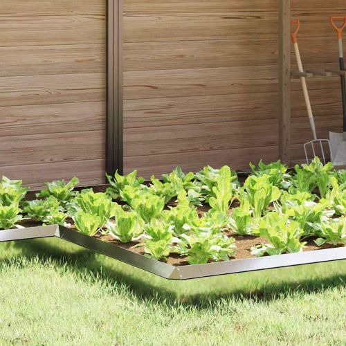 Оградка за охлюви 4 бр. 13,5 x 13,5 x 25 см Поцинкована стомана