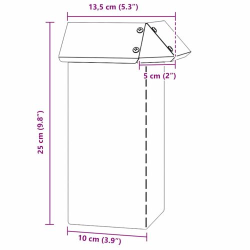 Оградка за охлюви 4 бр. 13,5 x 13,5 x 25 см Поцинкована стомана