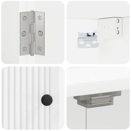 Кабинет за дартборд EDE Бял гланц 52,5 x 10,5 x 53,5 см