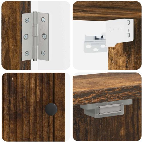 Кабинет за дартборд EDE Опушен дъб 52,5 x 10,5 x 53,5 см