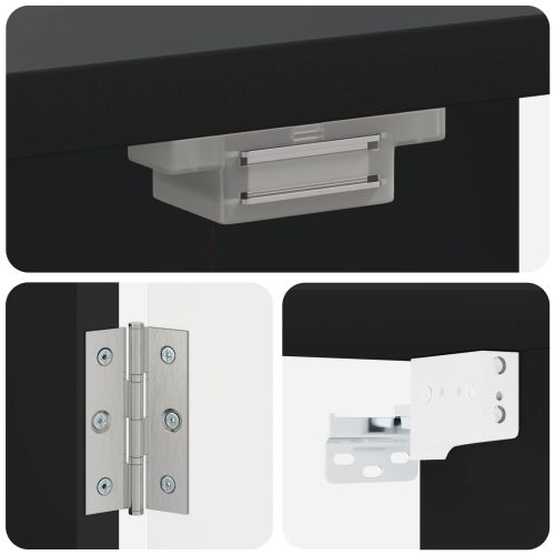 Кабинет за дартборд ALKMAAR Черно 52,5 x 10,5 x 53,5 см