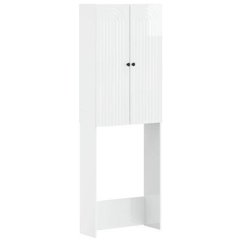 Тоалетна Шкаф ALKMAAR Бял гланц 66 x 25,5 x 190 см