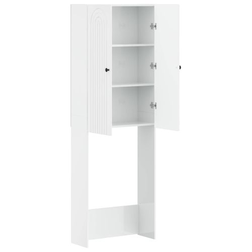 Тоалетна Шкаф ALKMAAR Бял гланц 66 x 25,5 x 190 см