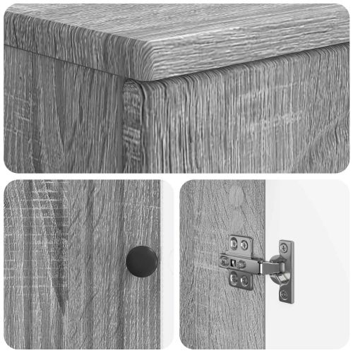 Тоалетна Шкаф ALKMAAR Сив Сонома 66 x 25,5 x 190 см