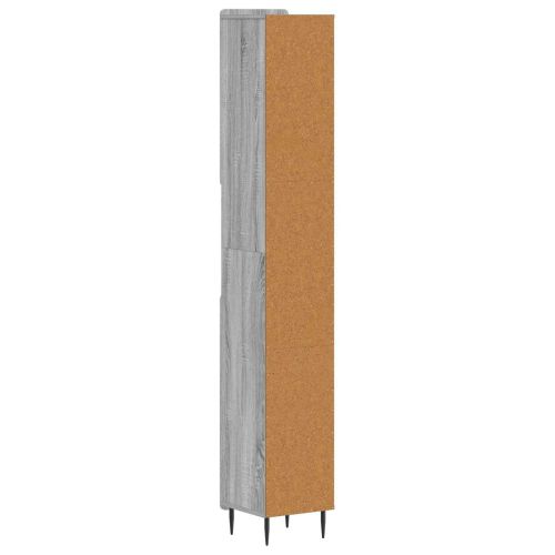 Шкаф за баня с отворена рафт ZWOLLE Сив Сонома
