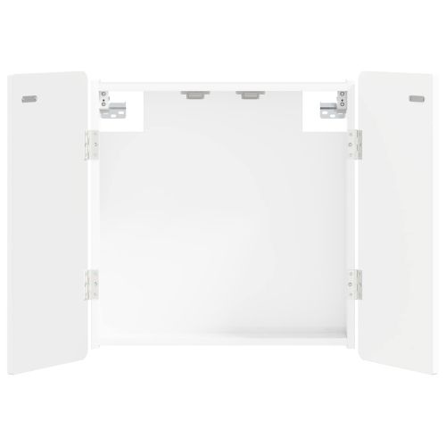 Кабинет за дартборд ZWOLLE Бял гланц 52,5 x 10,5 x 57,5 см