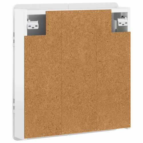Кабинет за дартборд ZWOLLE Бял гланц 52,5 x 10,5 x 57,5 см