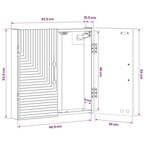 Кабинет за дартборд HAARLEM Дъб сонома 52,5 x 10,5 x 53,5 см