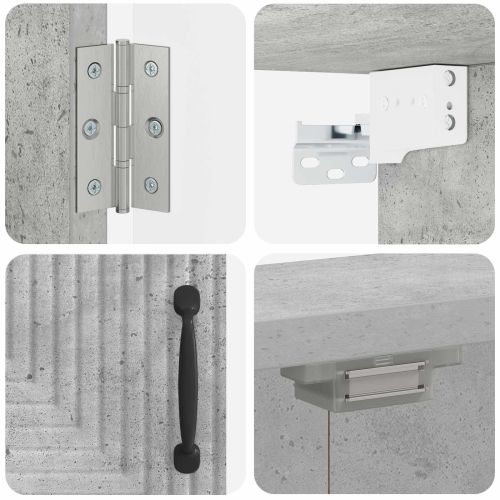 Кабинет за дартборд HAARLEM Бетонно сиво 52,5 x 10,5 x 53,5 см