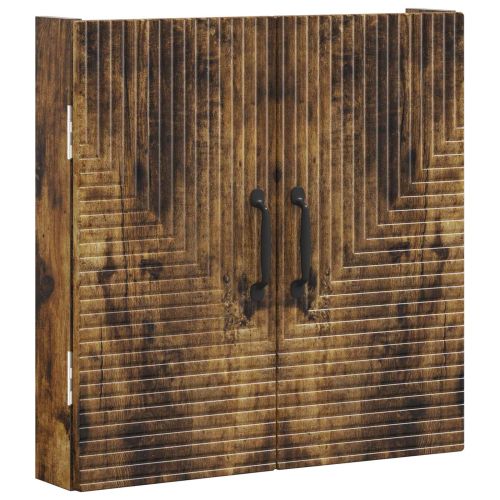 Кабинет за дартборд HAARLEM Опушен дъб 52,5 x 10,5 x 53,5 см