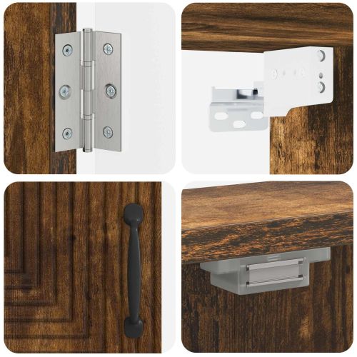 Кабинет за дартборд HAARLEM Опушен дъб 52,5 x 10,5 x 53,5 см
