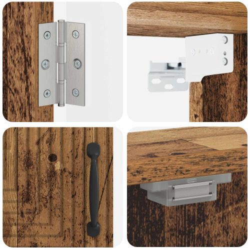 Кабинет за дартборд HAARLEM Старо дърво 52,5 x 10,5 x 53,5 см