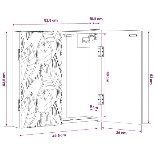 Кабинет за дартборд DELFT Дъб сонома 52,5 x 10,5 x 53,5 см