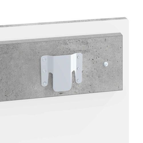 Табла за легло за стена DELFT Бетонно сиво Инженерна дървесина