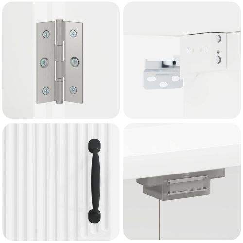 Кабинет за дартборд HOORN Бял гланц 52,5 x 10,5 x 53,5 см