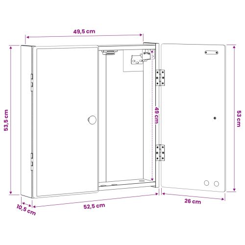 Кабинет за дартборд BREDA Опушен дъб 52,5 x 10,5 x 53,5 см