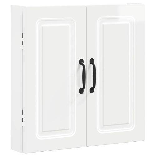 Кабинет за дартборд UTRECHT Бял гланц 52,5 x 10,5 x 53,5 см