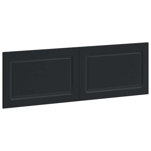 Табла за легло за стена UTRECHT Черно Инженерна дървесина