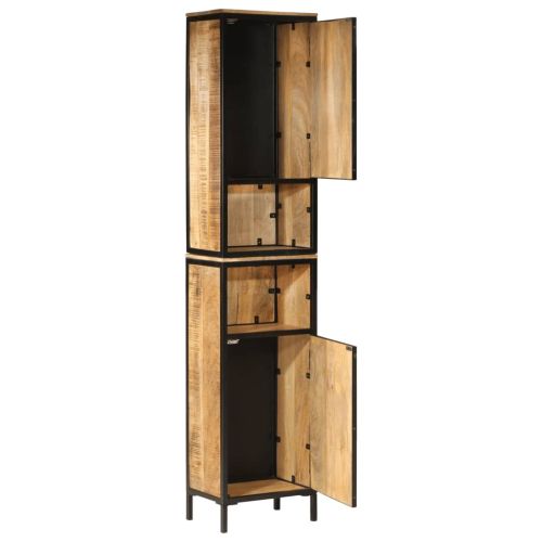 Шкаф за баня 40x27x180 см масивно мангово дърво
