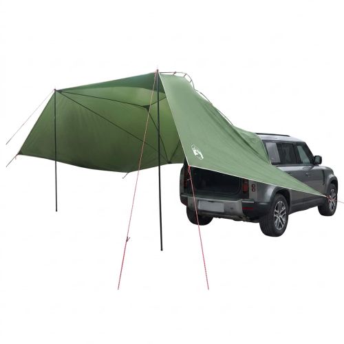 Автомобилна палатка 350 x 250 cm Зелено Полиестер и стомана
