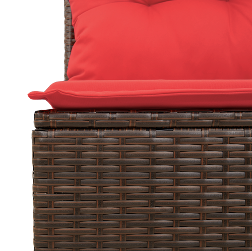| Градински диван | с възглавница Кафяво 62 х 62 х 69 см Полиратан