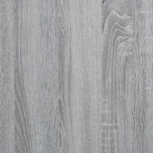 Шкаф витрина, сив сонома, 100x8,5x58 см, инженерно дърво