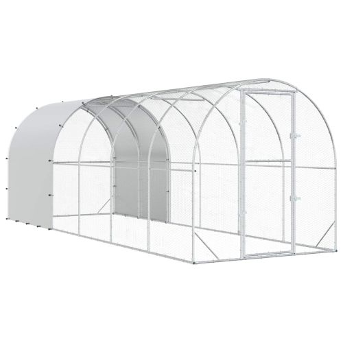 Кокошарник Сребристо 600 x 200 x 200 см Поцинкована стомана