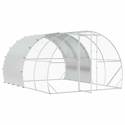 Кокошарник Сребристо 400 x 300 x 200 см Поцинкована стомана
