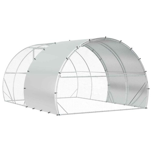 Кокошарник Сребристо 400 x 300 x 200 см Поцинкована стомана