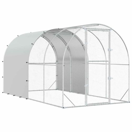 Кокошарник Сребристо 400 x 200 x 200 см Поцинкована стомана