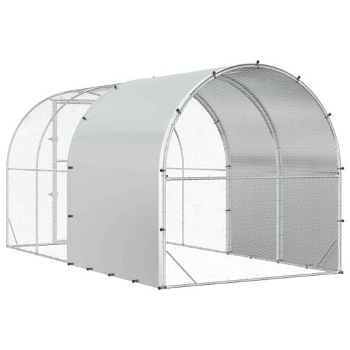 Кокошарник Сребристо 400 x 200 x 200 см Поцинкована стомана