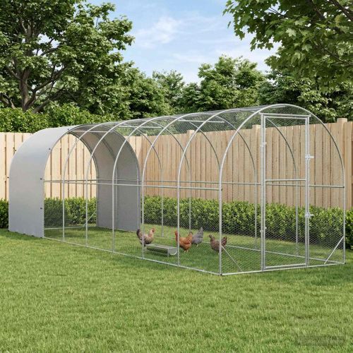 Кокошарник Сребристо 800 x 200 x 200 см Поцинкована стомана