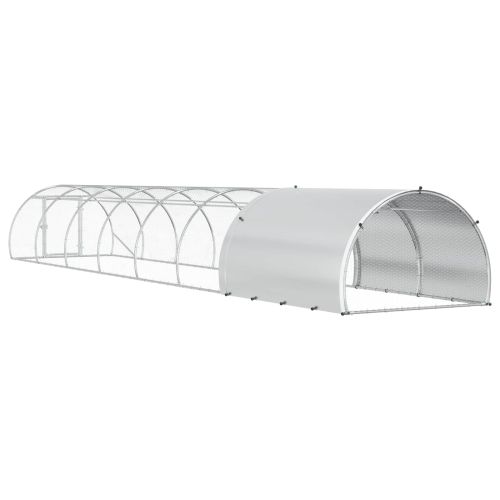 Кокошарник Сребристо 800 x 150 x 100 см Поцинкована стомана