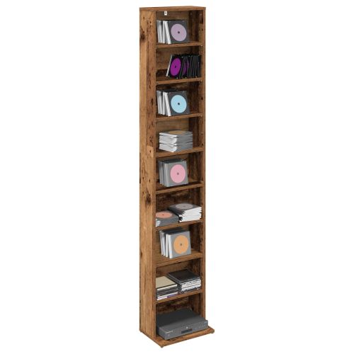 Кабинет за CD Старо дърво 33 x 23,5 x 175 см