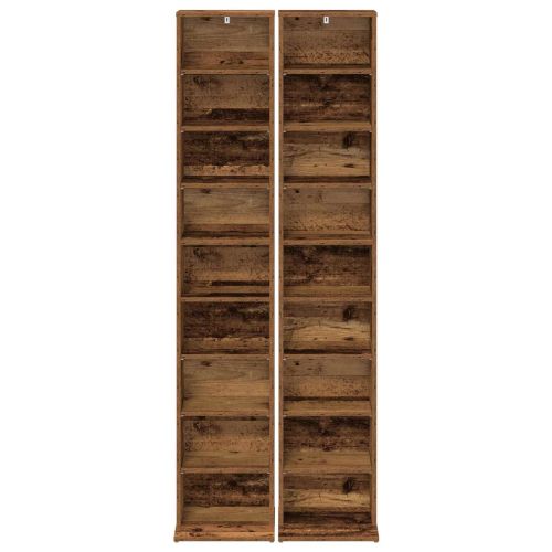 Кабинет за CD 2 бр. Старо дърво 33 x 23,5 x 175 см