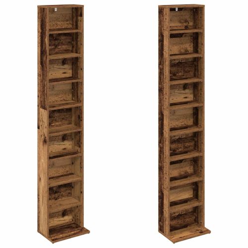 Кабинет за CD 2 бр. Старо дърво 33 x 23,5 x 175 см