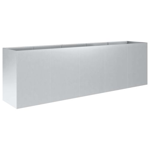 Градинска саксия Сребристо 200 x 40 x 60 см Поцинкована стомана