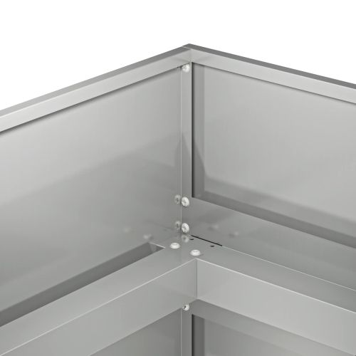 Градинска саксия Сребристо 200 x 40 x 60 см Поцинкована стомана