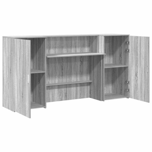 Приемно бюро, сив сонома, 200x50x103,5 см, инженерно дърво
