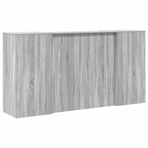 Приемно бюро, сив сонома, 200x50x103,5 см, инженерно дърво