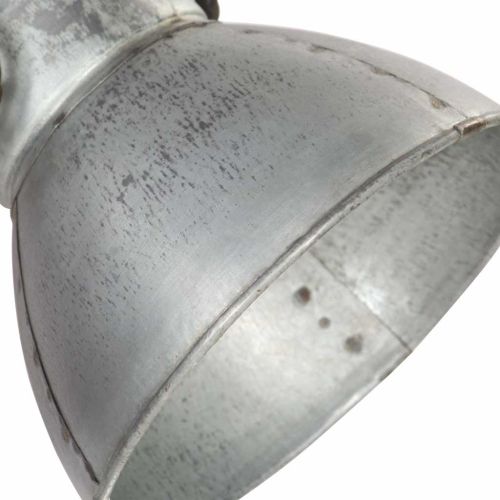 Индустриална стенна лампа сребриста 65x25 см E27