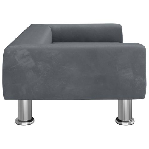 Кучешко легло тъмносиво 70x45x26,5 см кадифе
