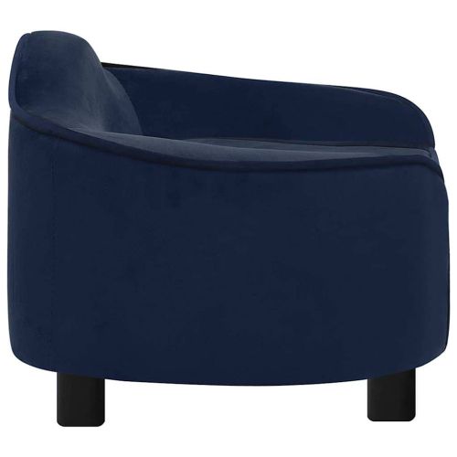 Кучешки диван, син, 67x47x36 см, плюш
