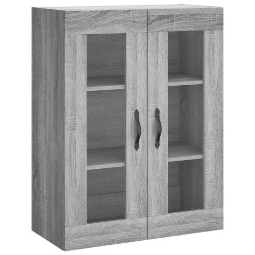Висок шкаф, сив сонома, 69,5x34x180 см, инженерно дърво