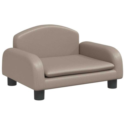 Детски диван капучино 50x40x30 см изкуствена кожа