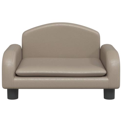 Детски диван капучино 50x40x30 см изкуствена кожа