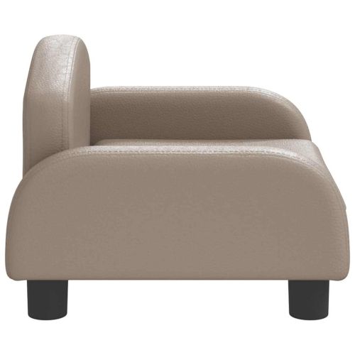 Детски диван капучино 50x40x30 см изкуствена кожа